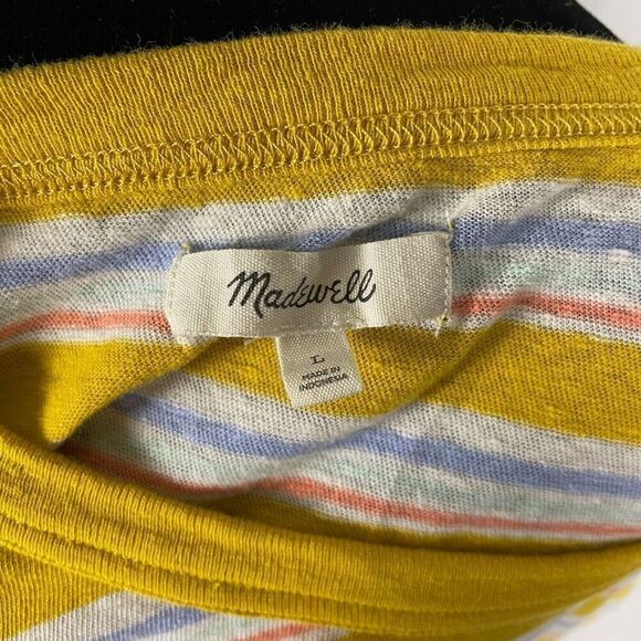 Madewell The Perfect Tee Upson Stripe Baby Tee Shirt - Women’s L - Picture 5 of 6